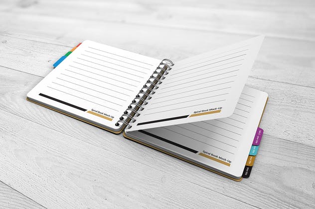 螺旋记事本设计样机素材库精选模板 Spiral Book Mock-Up插图(5)