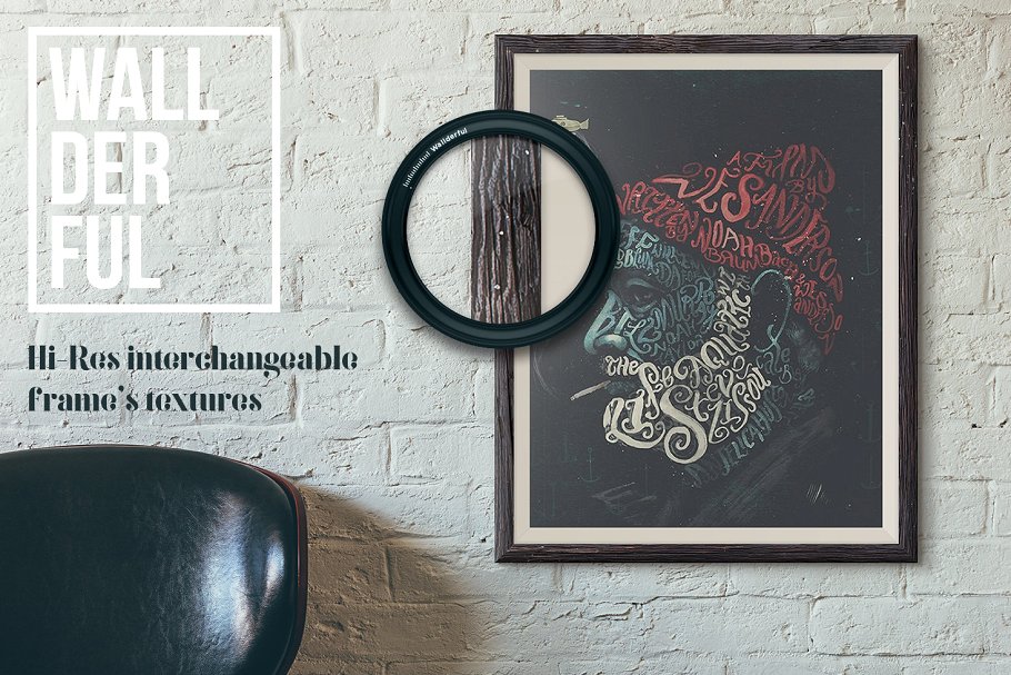 挂墙海报展示样机模板[1.42GB] Wallderful Frames插图(3)
