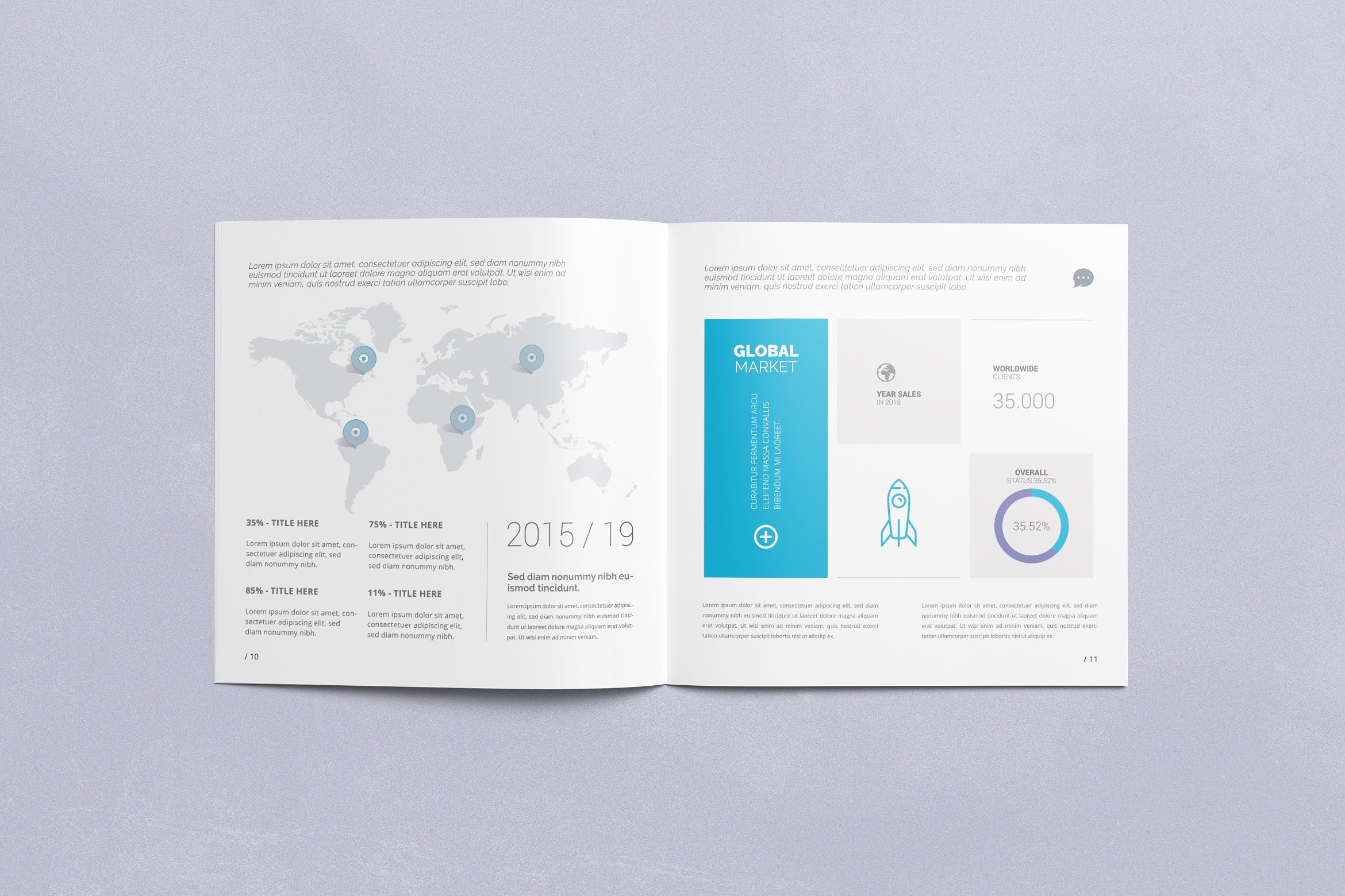 现代简约的多用途广场小册子插图(4)