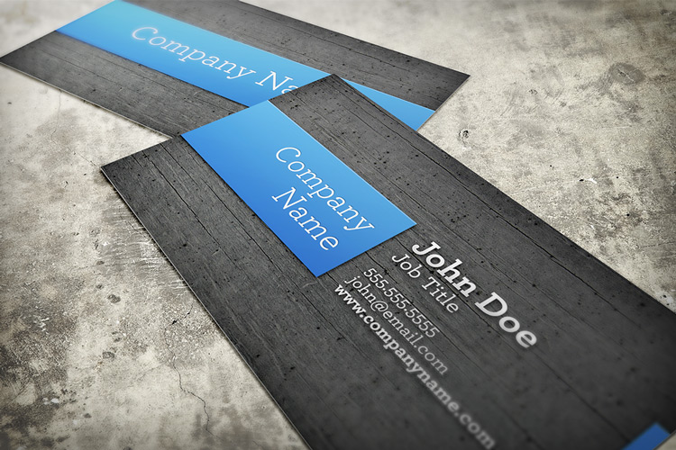 复古背景企业名片样机模版 Realistic Business Card Mockup Template 1插图(3)