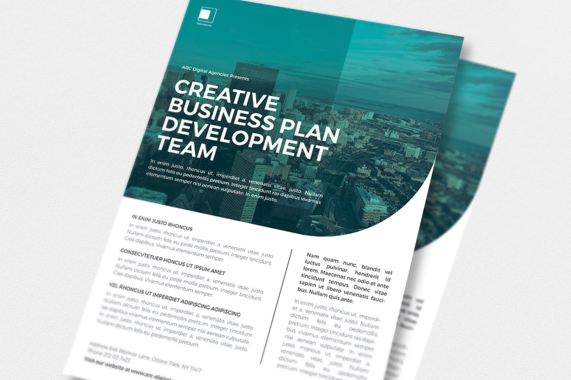 多色企业宣传海报/传单设计模板 Multicolor Corporate Flyer插图(4)