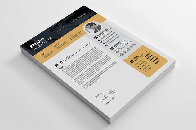 实用个人简历&介绍信模板下载 Resume Template 43插图(4)