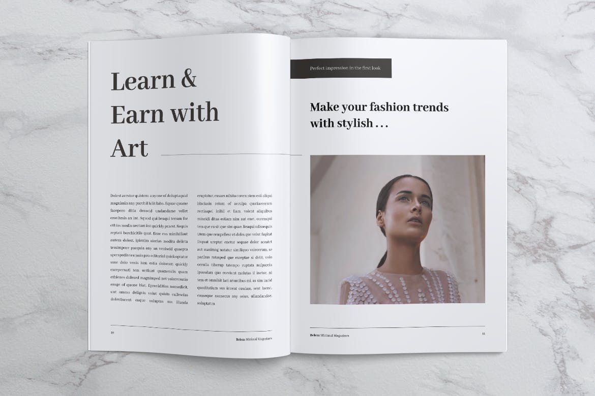 高端优雅时尚服饰杂志版式设计模板 BELEZA Fashion Magazines插图(5)