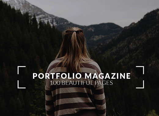 100页漂亮极简的商业化杂志模板下载[indd]