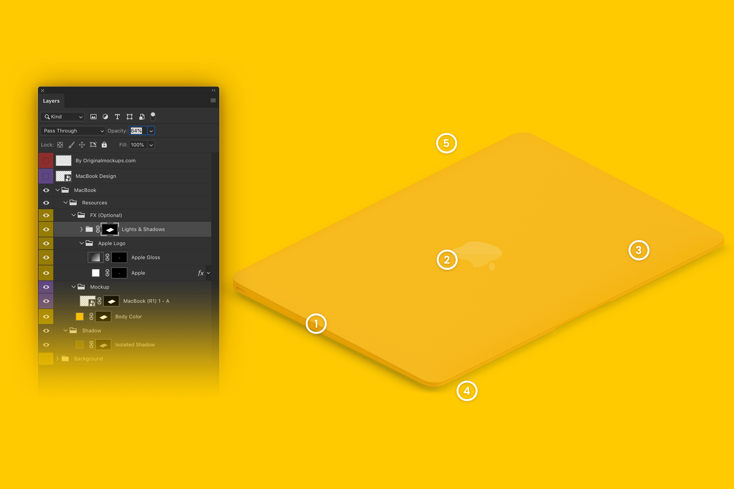 MacBook笔记本电脑右视图样机02 Clay MacBook Mockup, Isometric Right View 02插图(5)