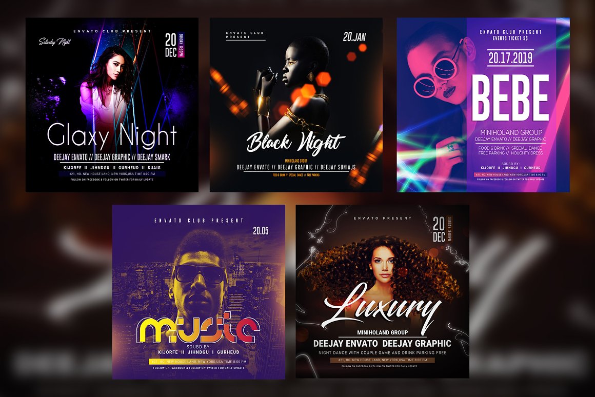 女士之夜传单PSD模板下载插图(3)