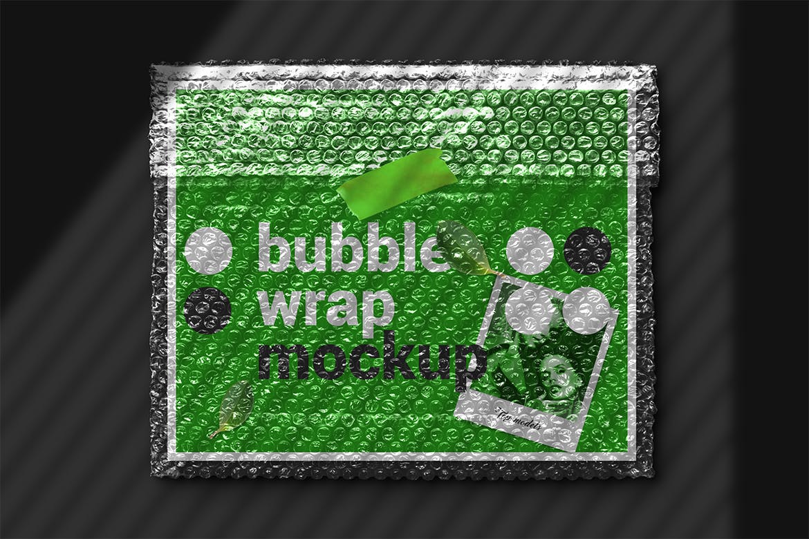 气泡薄膜包装设计效果图素材库精选 Bubble Wrap Mockup插图(4)