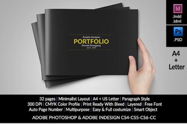 平面设计作品集画册相册模板 Graphic Design Portfolio Template