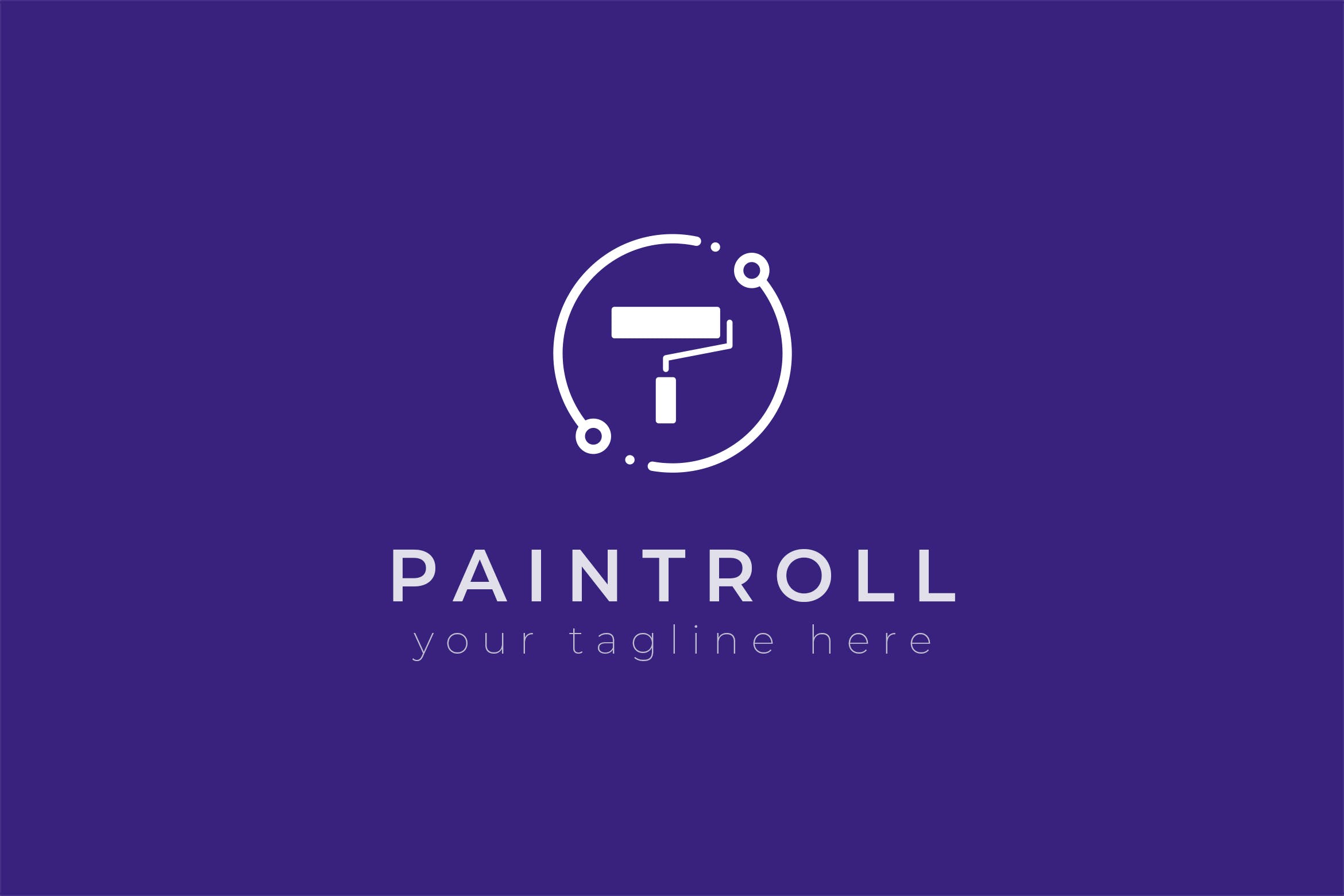 油漆品牌油漆滚刷图形Logo设计素材库精选模板 Paintroll – Premium Logo Template插图