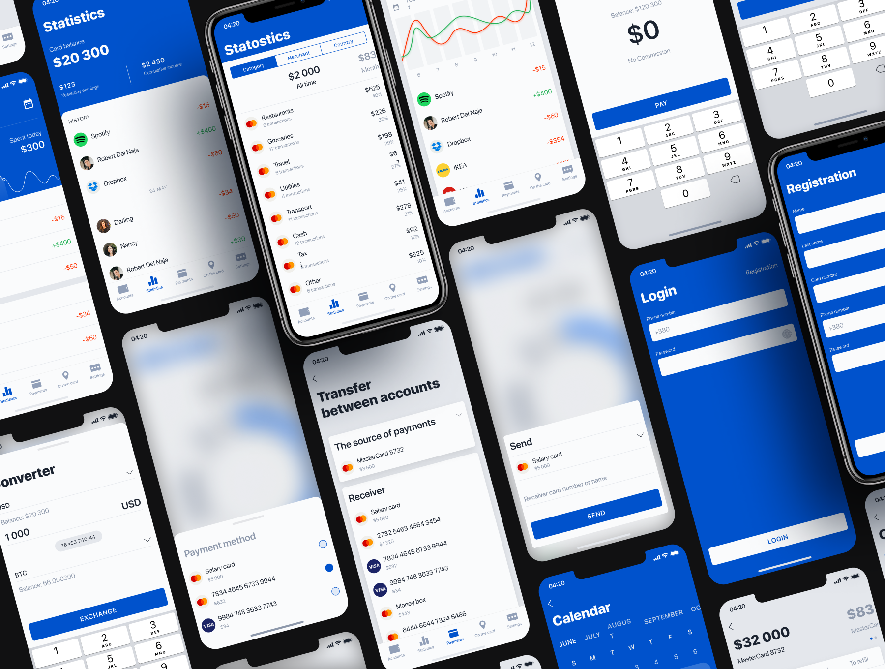 素材库下午茶：高端的网银iOS APP UI KIT套装下载 [XD,Sketch]插图(4)