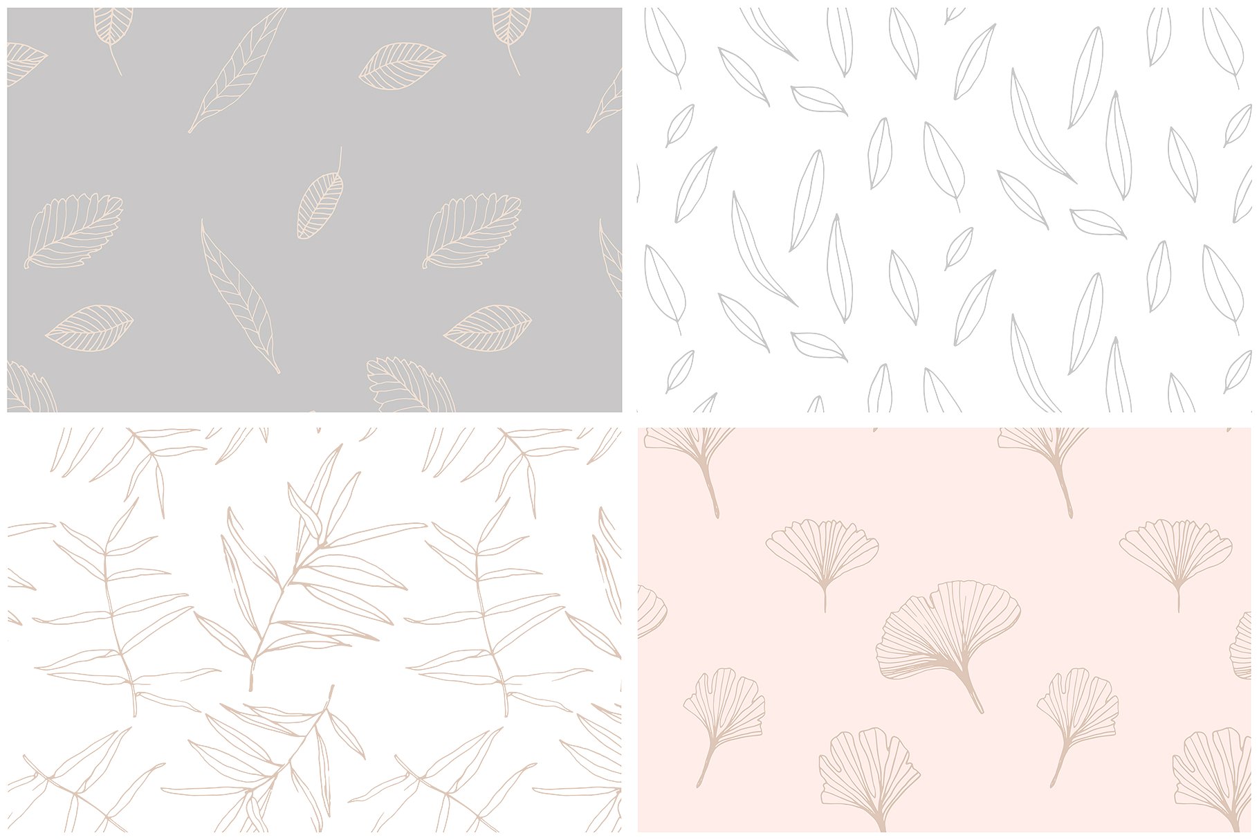 浪漫手绘色彩落叶树枝元素 Hand drawn Leaves Collection插图(16)