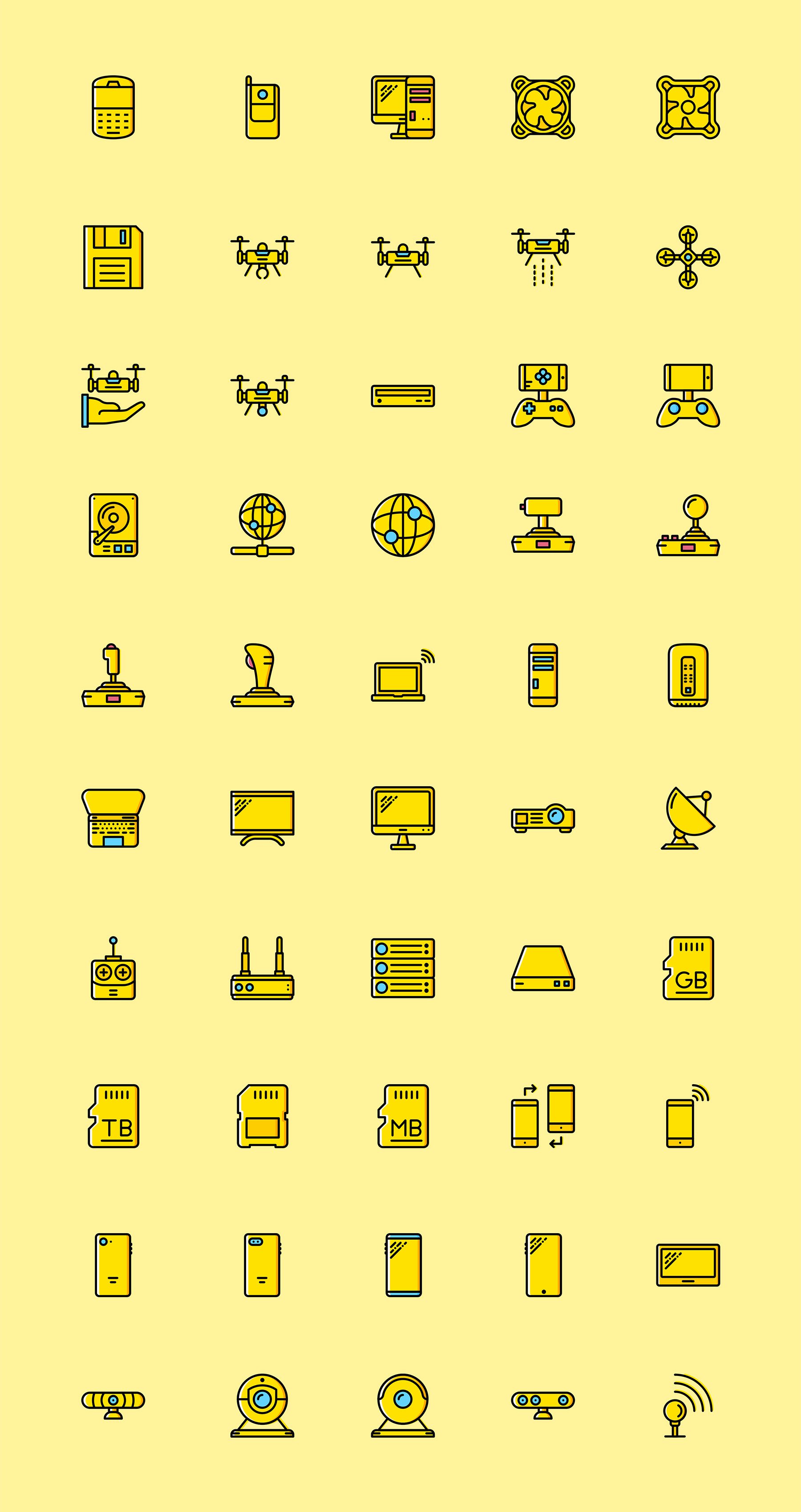 50 枚科技数码元素图标