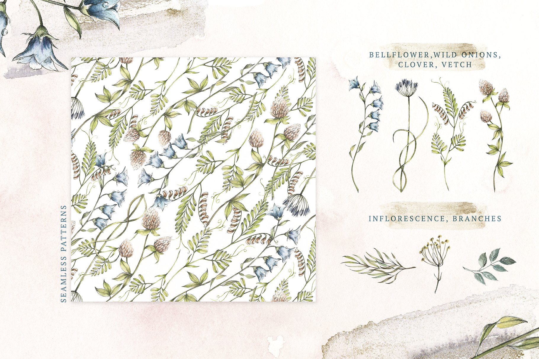 极力推荐：花卉图案纹理集合 Floral Patterns Bundle Vol.2 [3.45GB, 超过120款图案]插图(19)