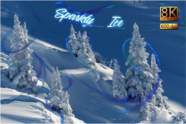 8K超高分辨率火花冰叠层背景 Sparkly Ice