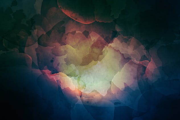 抽象彩色画布水彩背景 Abstract Watercolor Backgrounds插图(4)