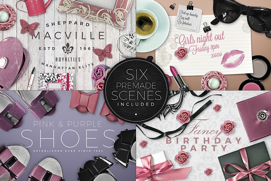 时尚女性巨无霸&场景样机 Fancy Scene Creator插图(1)