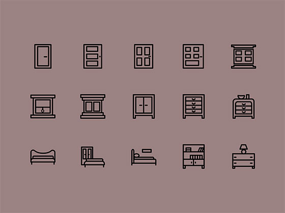 Furniture Icon Set素材之家精选sketch素材