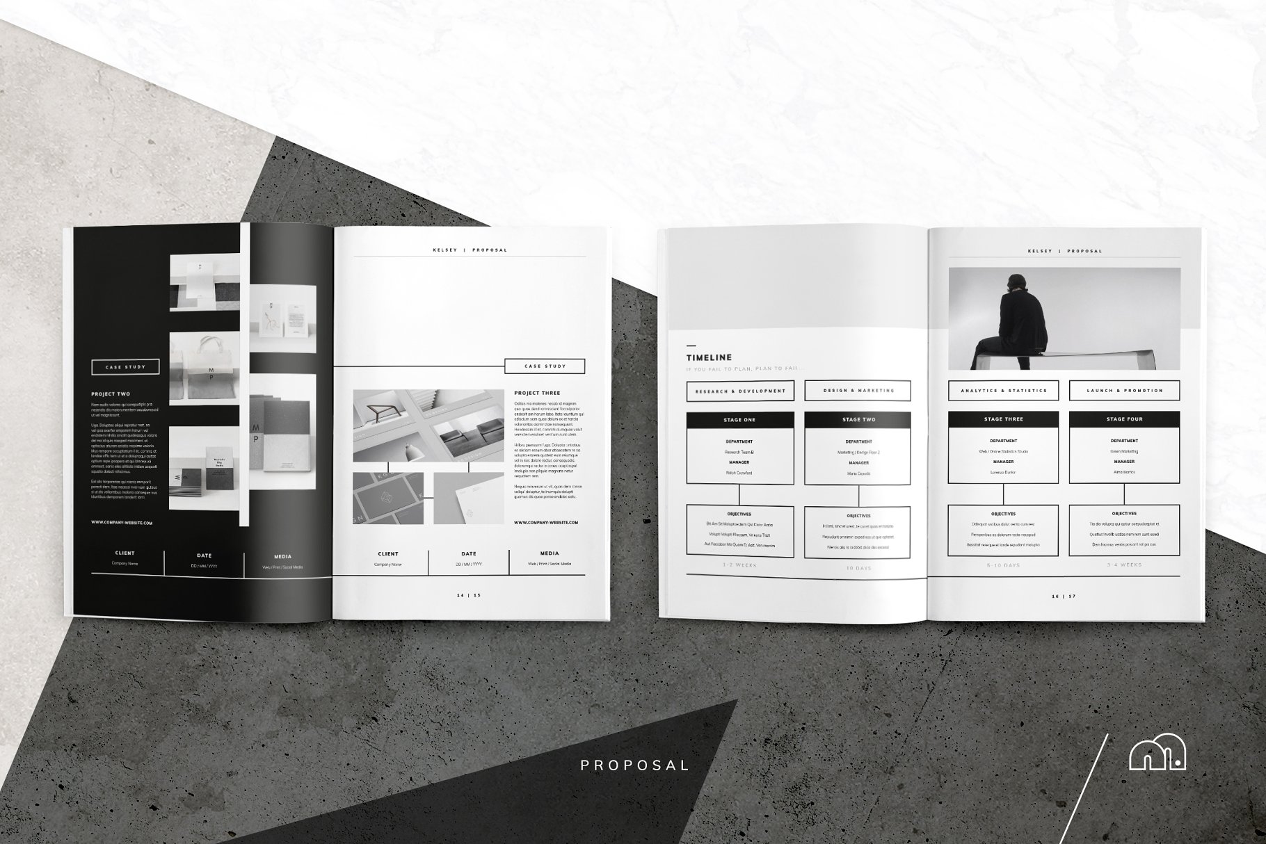 一套完美的简约项目提案模板 Kelsey – Pitch Pack插图(5)