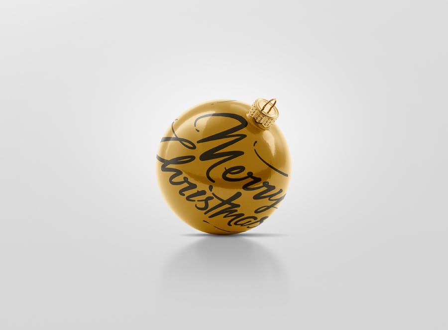 闪闪发光圣诞装饰球样机模板 Glitter Christmas Ball Mockup插图(8)