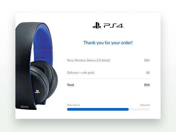 PS4 邮件票据素材之家精选sketch素材