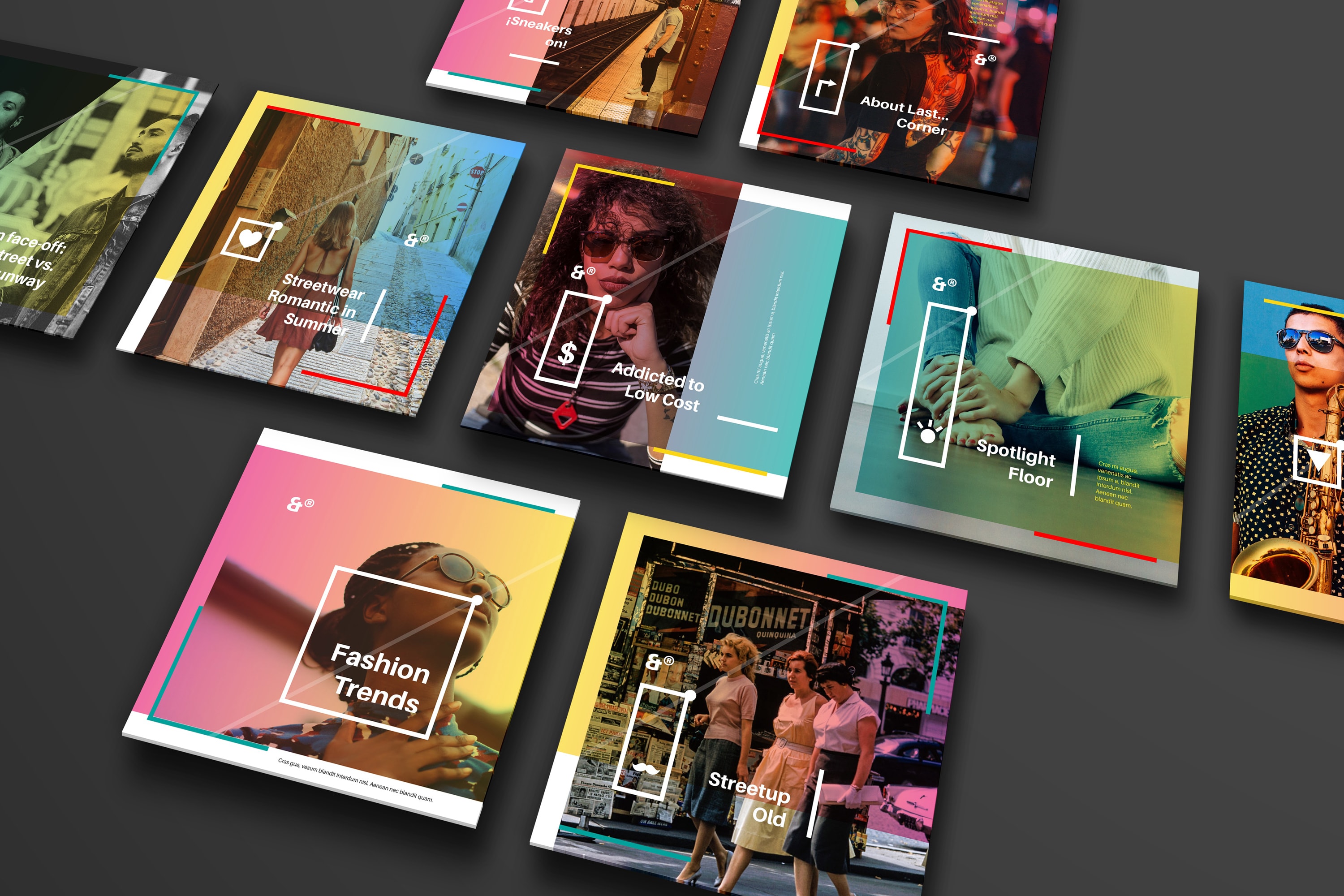 方形UI设计效果透视图等距样机模板02 Square Perspective Mockup 02插图(3)