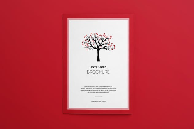 A5三折页设计小册子样机展示模板 Tri-Fold Brochure A5 Mock-up插图(6)