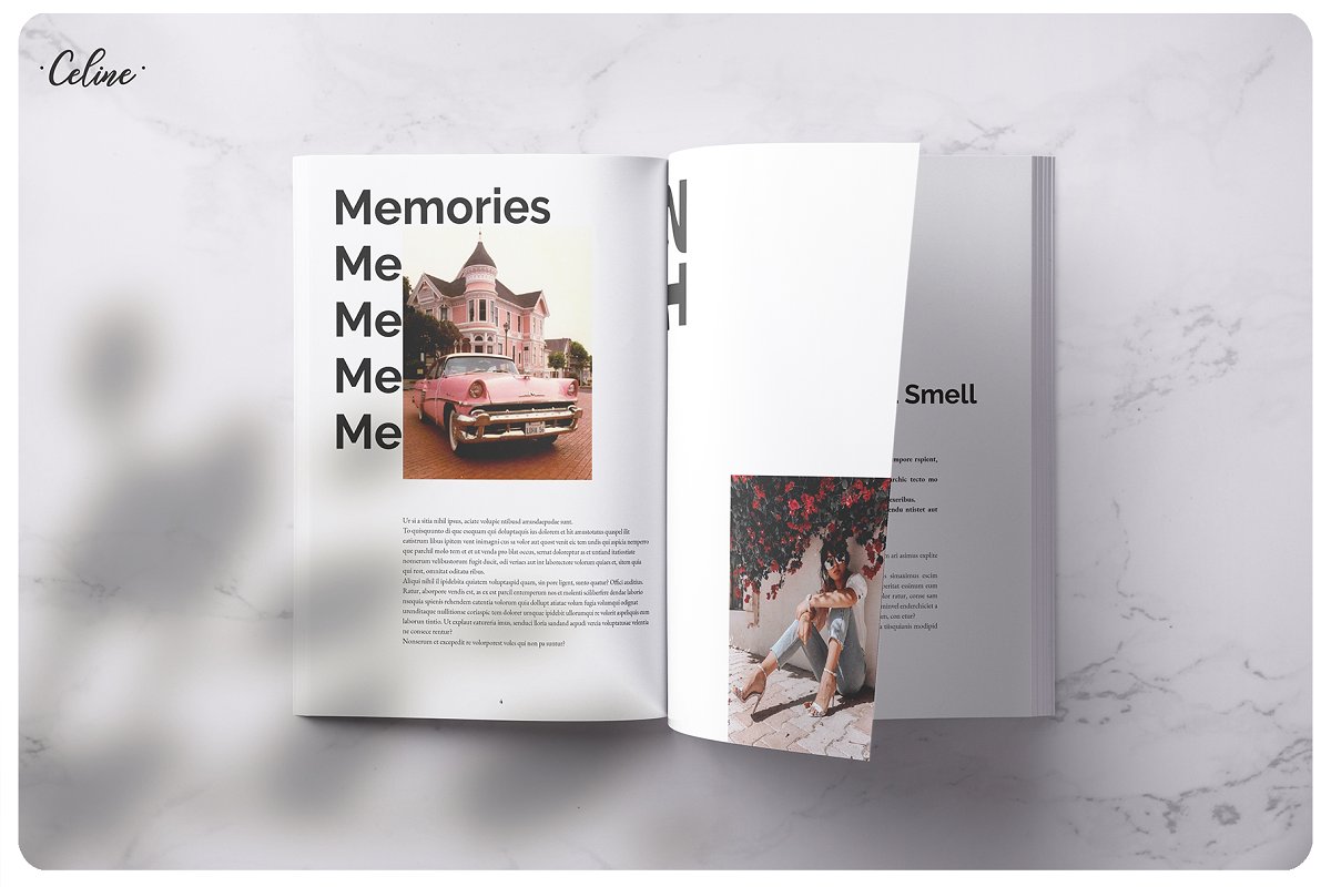 时尚简约PIXEL回忆图册杂志设计模板插图(1)