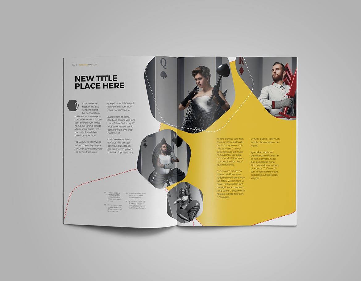 潮流时尚素材库精选杂志排版设计InDesign模板 InDesign Magazine Template插图(9)