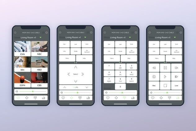 智能家居APP－电视信号频道管理界面UI模板 Cable Smarthome Mobile UI – FP插图(2)