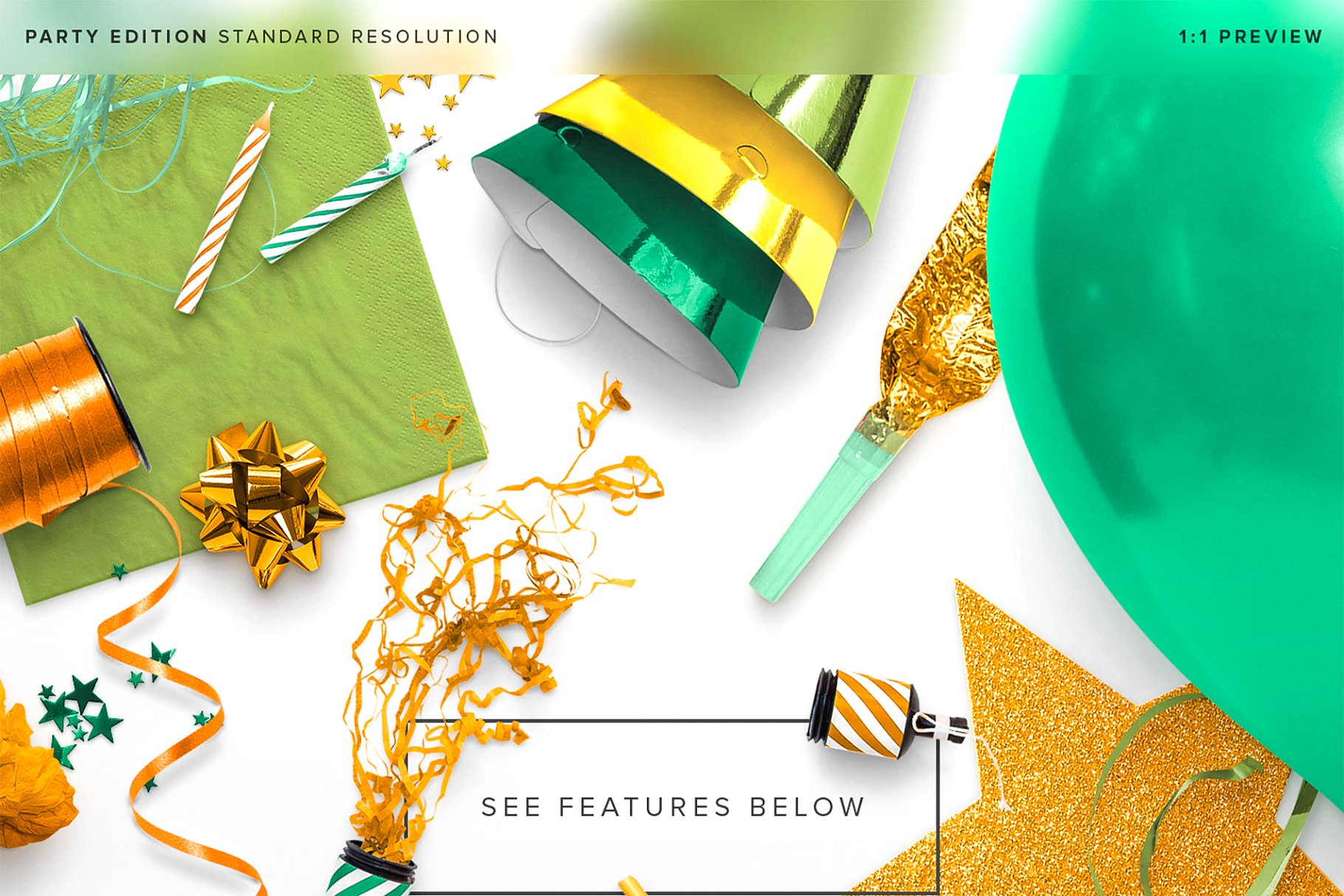 节日聚会主题场景样机[1.41GB, 对象+场景模板] Party Collection – CS插图(1)