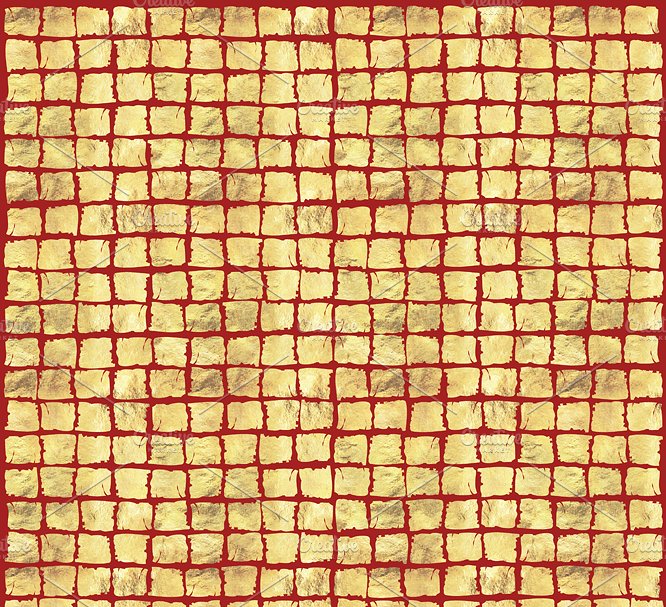 手工金箔背景图案元素 Hand Made Gold Leaf Digital Patterns插图(2)