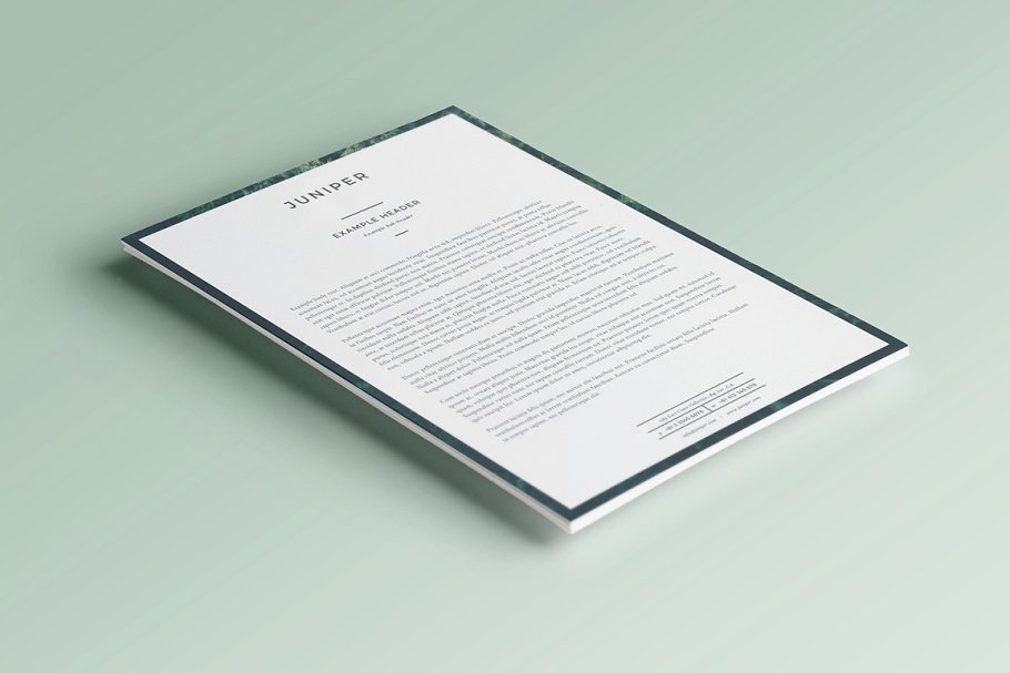 漂亮的多用途信笺模板 J U N I P E R Letterhead + Comps插图(4)