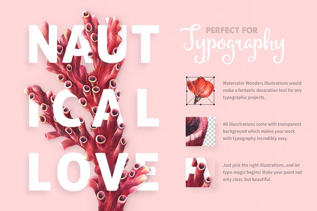 华丽的水彩奇观矢量图案设计套装 Watercolor Wonders Graphic Kit插图(1)