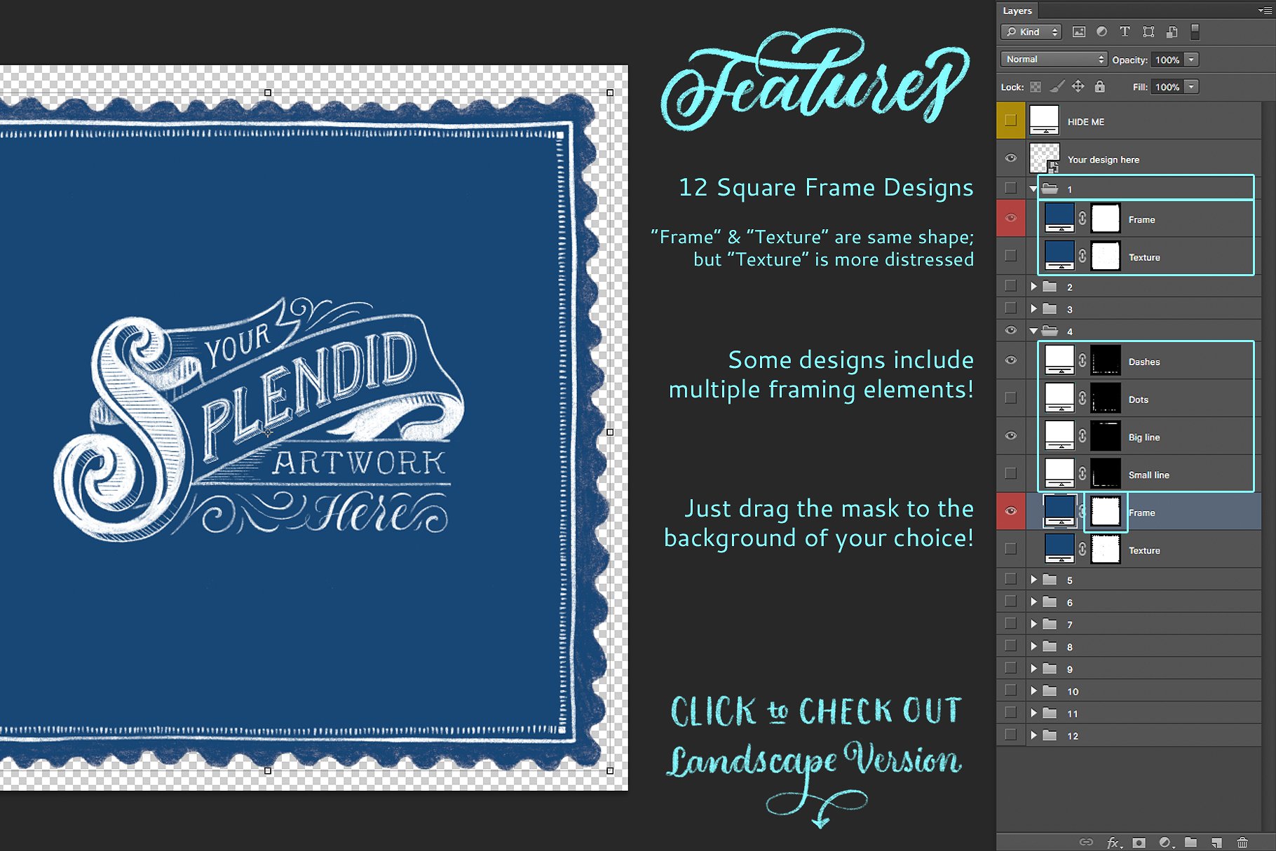 质朴的框架和纹理 Rustic Frames & Textures – Photoshop插图(2)