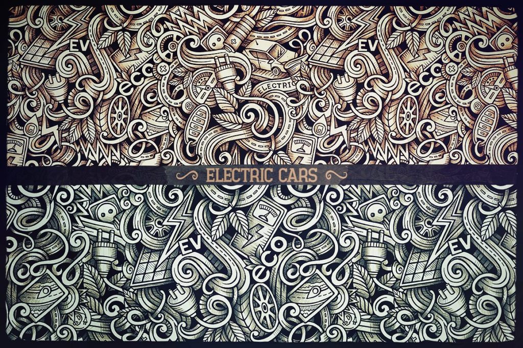 36款图形手绘涂鸦无缝背景模式[eps,jpg]插图(11)