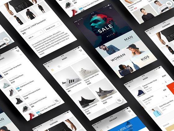 Boston 电商应用界面素材之家精选sketch素材