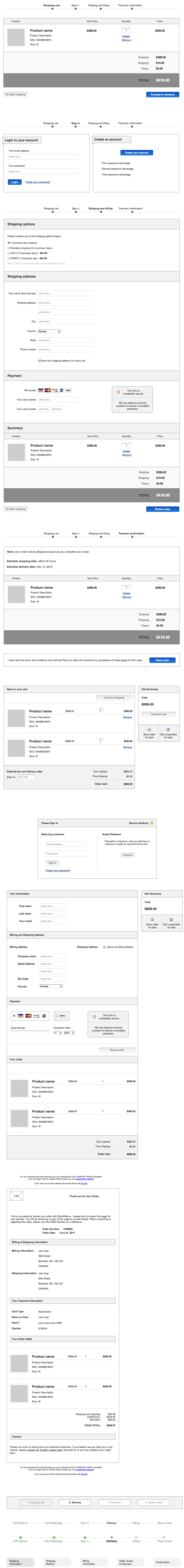 Totalwireframe 原型素材系列之 Checkout Library [for Axure]插图(1)
