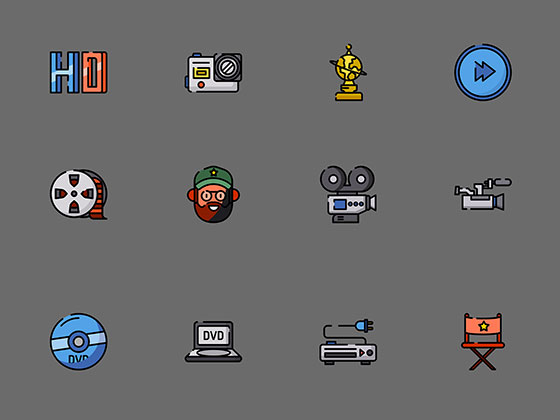110 枚电影元素图标素材之家精选sketch素材