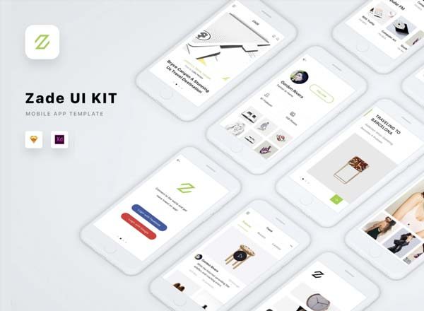 素材库下午茶：小清新的多功能绿色调APP UI KITS套装下载[Sketch,XD]