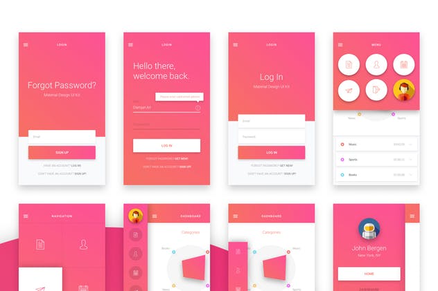 基于谷歌移动应用设计标准的UI套件 Matta – Material Design Mobile UI Kit插图(6)