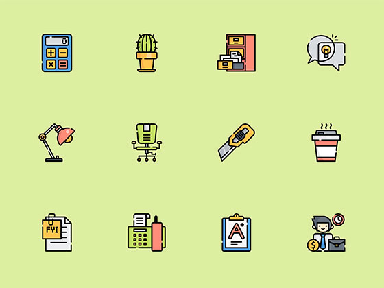 50 枚办公元素图标素材之家精选sketch素材