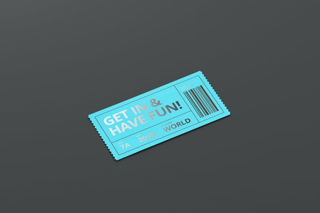 活动门票/电影票/优惠券样机模板 Event Ticket Mockup插图(2)