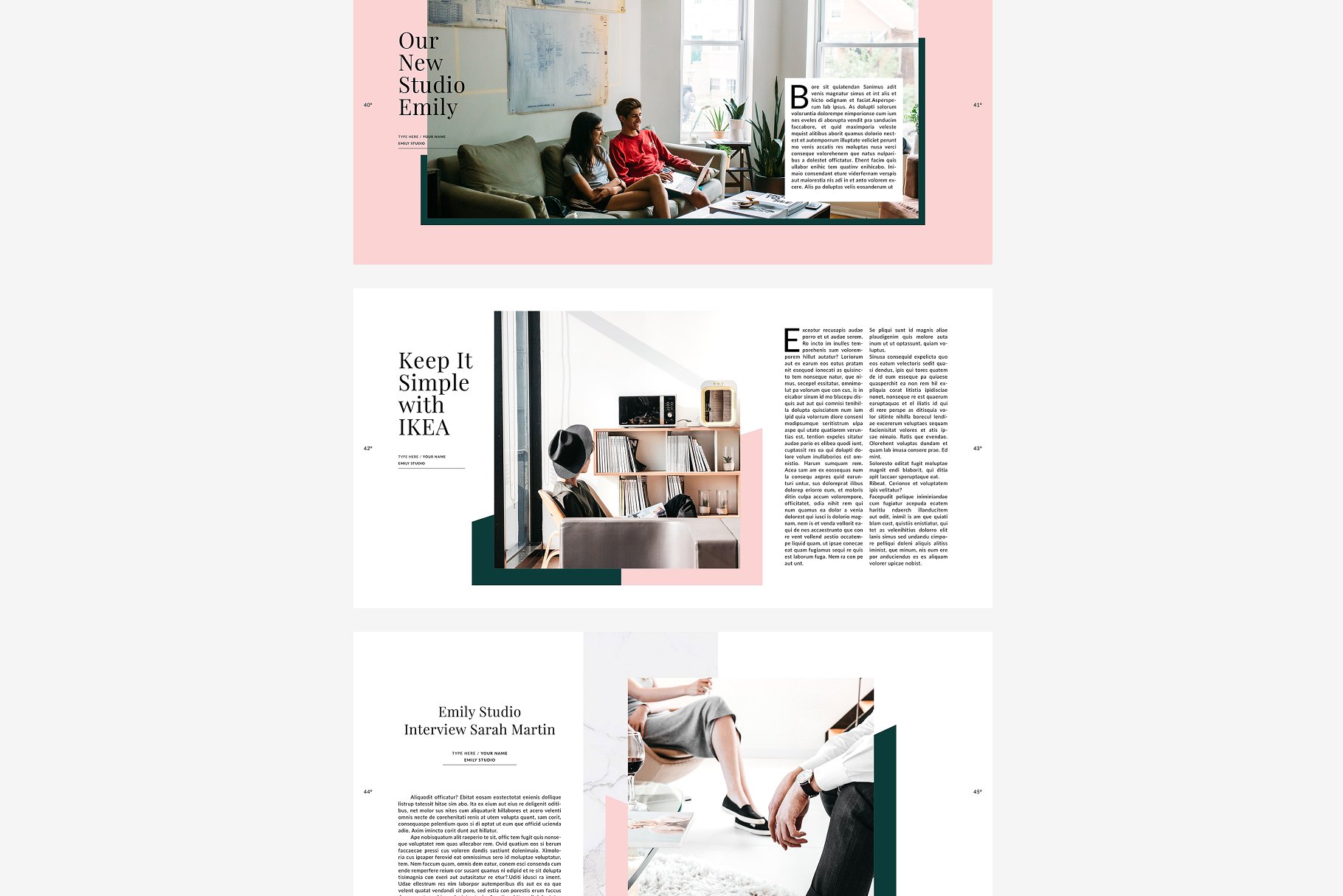 极简主义时尚生活与旅游杂志模板 Emily Magazine插图(7)