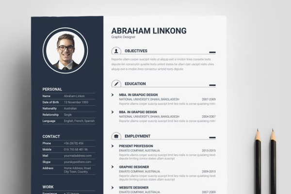 经典实用个人简历表设计模板 Modern Resume 3 Pages