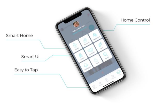 智能家居应用程序菜单UI设计素材 SmartHome Menu Mobile Ui – TH