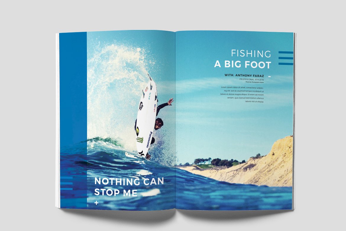 现代极简独特的体育杂志模板下载 Sports Magazine [indd]插图(5)