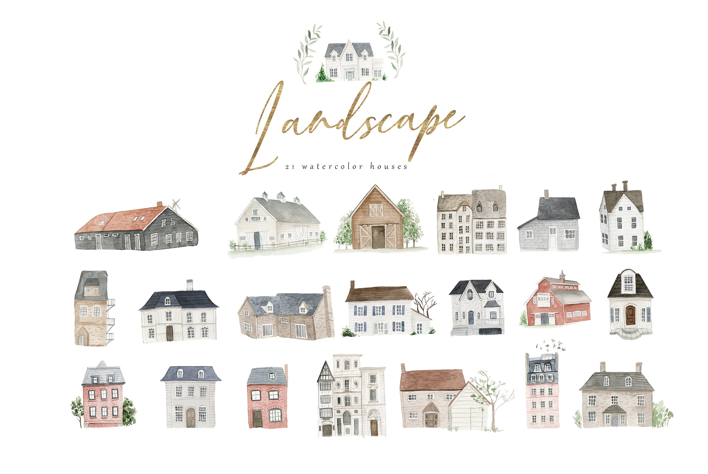 水彩手绘简易地图插画素材 Map Creator插图(2)