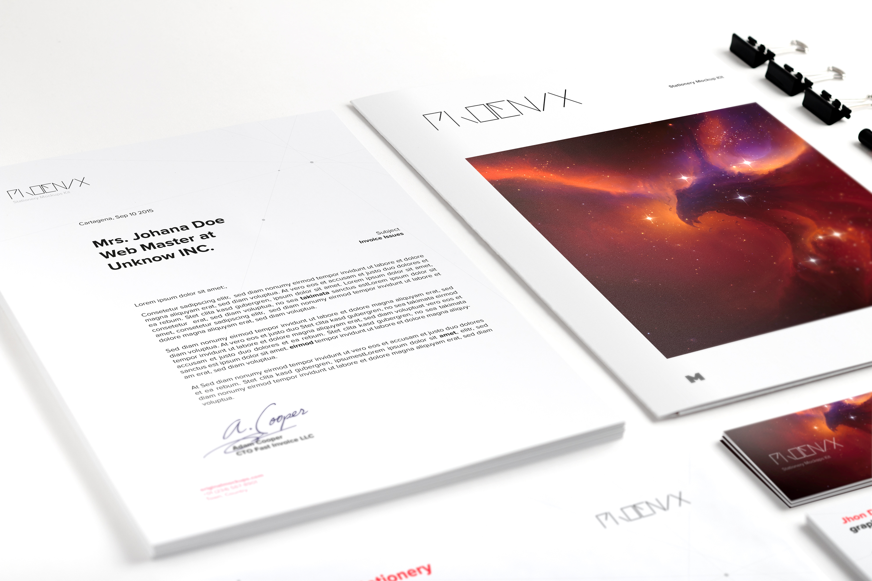 品牌VI设计预览办公用品等距样机模板02 Stationery Mockup 02插图