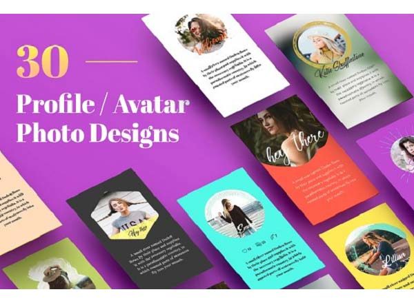 30种创意的APP或网页头像边框装饰设计模板下载