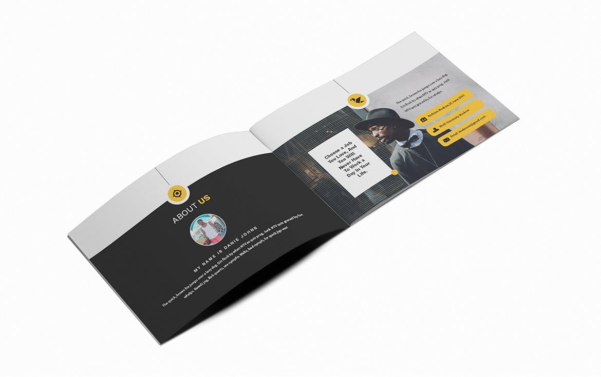 顶尖人才A5横版个人简历画册设计模板 Atery Resume CV A5 Brochure Template插图(2)